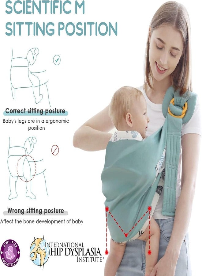 KEYOZA حاملة أطفال KEYOZA للأطفال حديثي الولادة وحتى عمر 36 شهرًا | حمالة كتف حلقية قابلة للتعديل مع حشوة كتف | حاملة أطفال قطنية ناعمة للرضاعة الطبيعية والسفر - سعة تحميل 15 كجم - Image 2