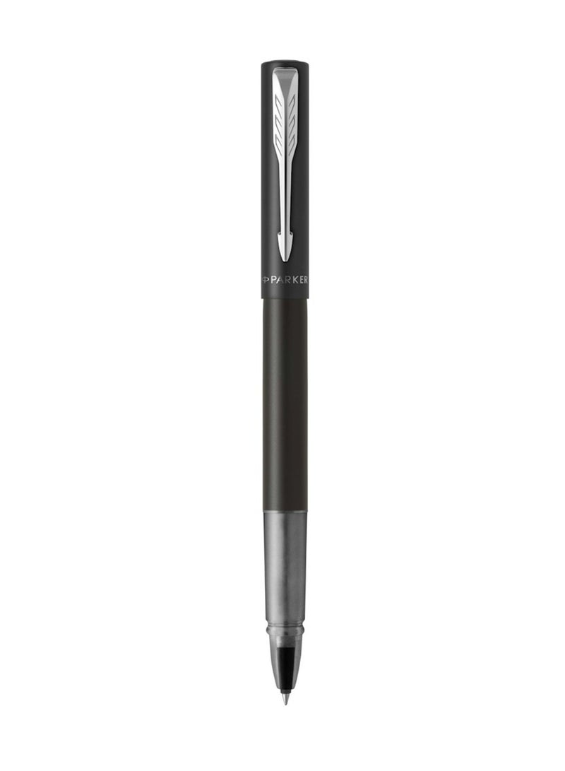 PARKER Vector XL Rollerball Pen Fine Tip Black Ink Black Barrel With Chrome Trim - Image 5