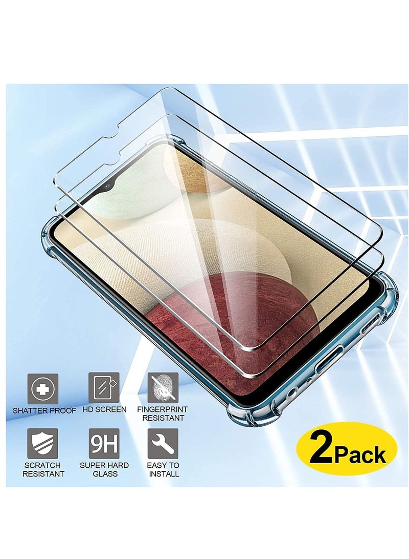 DUSALA Galaxy A22 4G Shockproof Clear Transparent Case Cover (2 Pack Tempered) Glass Screen Protector, Edge to Edge Full Screen Coverage - Image 4