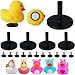 Yomwet 12 Pcs Duck Plug Set Rubber Duck Mount Holder for Car Dashboard and Display Fixing Animal Themed Self Adhesive Plastic Holder Bracket for Car Lover Gift Rubber Ducks Not Included - Image 2