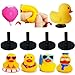 Yomwet 12 Pcs Duck Plug Set Rubber Duck Mount Holder for Car Dashboard and Display Fixing Animal Themed Self Adhesive Plastic Holder Bracket for Car Lover Gift Rubber Ducks Not Included - Image 4