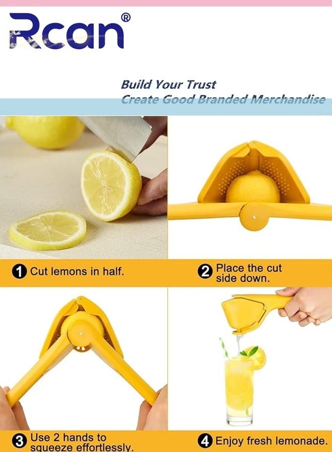 Rcan Lemon Squeezer, Citrus Juicer, Easy Squeeze Manual Lemon Fluicer, That Folds Flat for Space-Saving Press for Extracting the Most Juice Possible for Fruit - Image 4