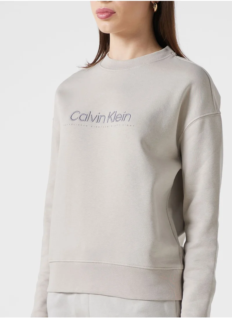 CALVIN KLEIN Crew Neck Graphic Sweatshirt