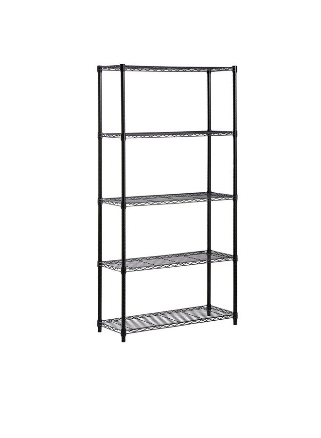 BLOOMING TIME 5-Tier Black Wire Metal Shelf Rack Storage Shelves for Kitchen - Image 2