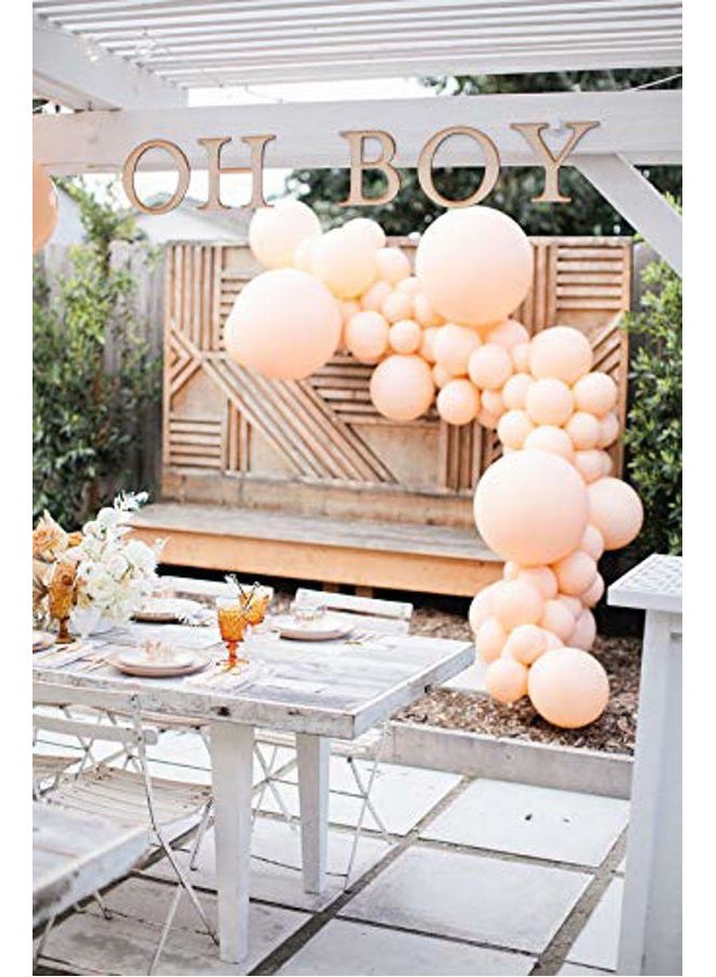 LYVEEF Pastel Orange Balloons 84 pcs Peach Balloons Garland Arch Kit 5 inch +12 inch +18 inch Pastel Orange Balloons Happy Birthday Balloons Baby Shower Decorations Wedding Balloons - Image 4