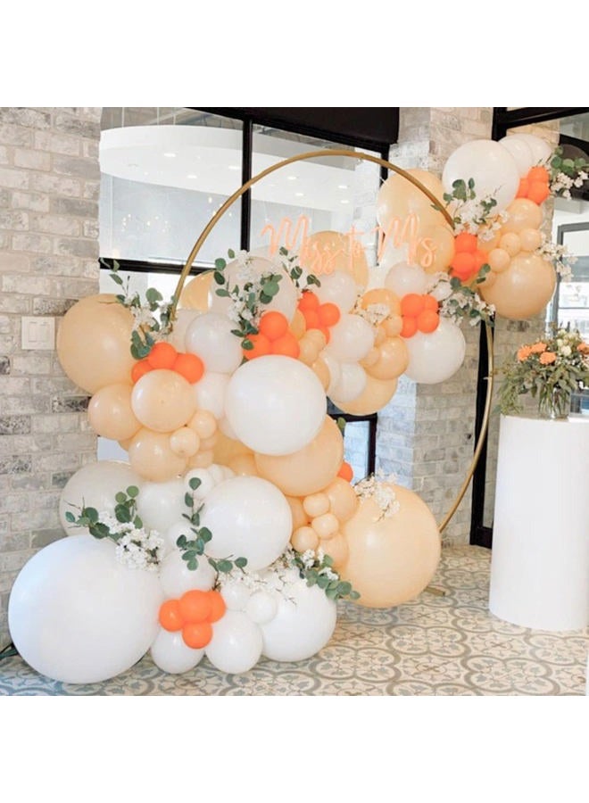 LYVEEF Pastel Orange Balloons 84 pcs Peach Balloons Garland Arch Kit 5 inch +12 inch +18 inch Pastel Orange Balloons Happy Birthday Balloons Baby Shower Decorations Wedding Balloons - Image 5
