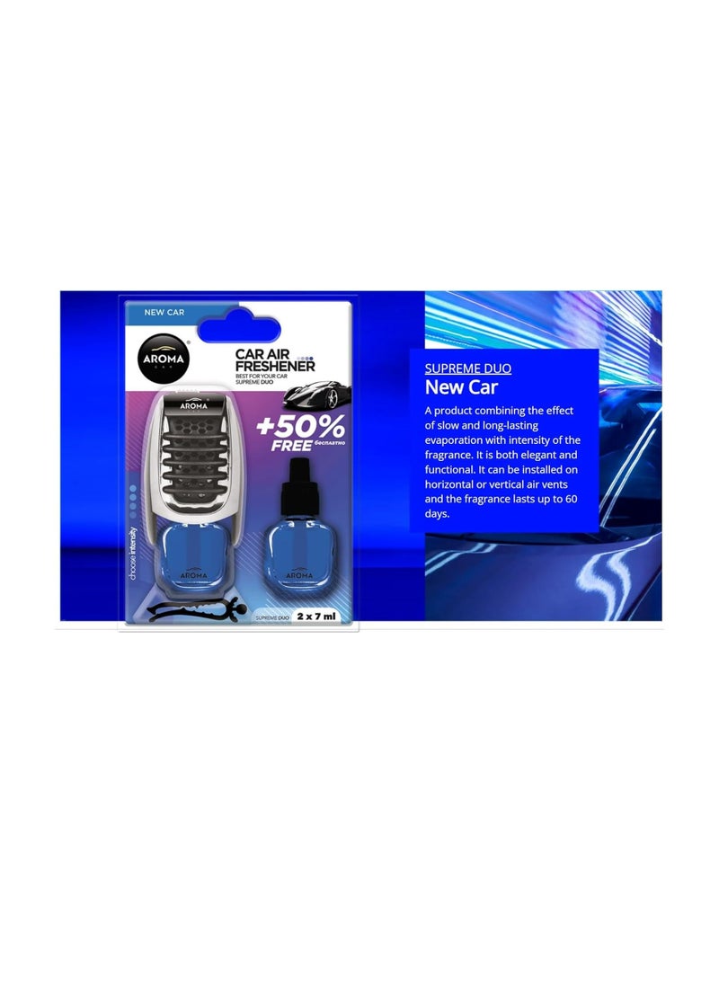 Aroma - Aroma France Supreme Duo New Car - Car Air Vent 2x7ml 50% FREE, Air Freshener slow and long-lasting evaporation with intensity of the fragrance (Made In Poland) - Image 1