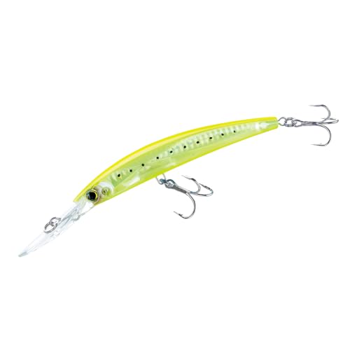 Yo-Zuri Crystal 3D Minnow Deep Diver Lure, Chartreuse Silver, 5-1/4-Inch - Image 1