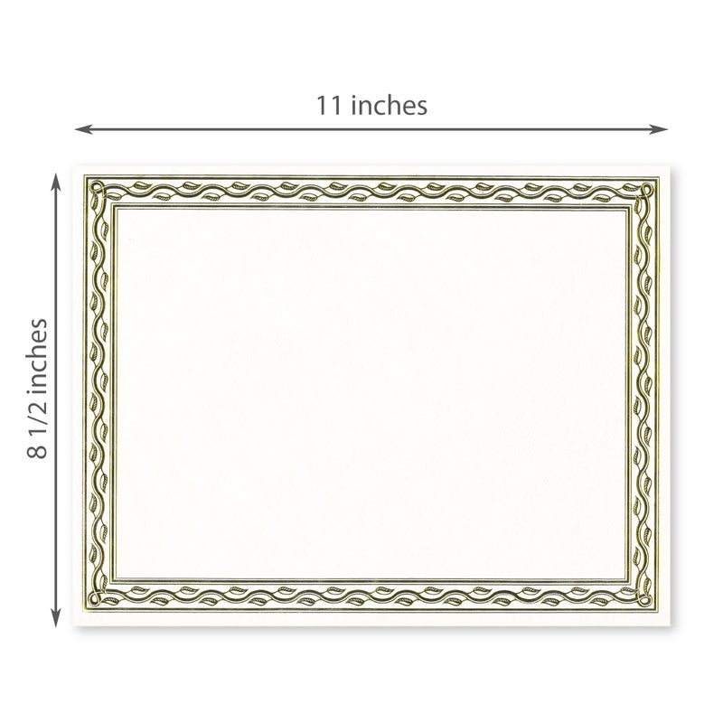 Geographics Serpentine Gold Foil Certificates â€“ 8.5" x 11", 12 per Pack â€“ Premium Inkjet & Laser Printable Parchment Paper Awards & Diplomas - Image 3