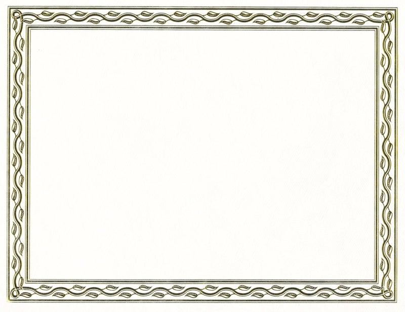 Geographics Serpentine Gold Foil Certificates â€“ 8.5" x 11", 12 per Pack â€“ Premium Inkjet & Laser Printable Parchment Paper Awards & Diplomas - Image 1