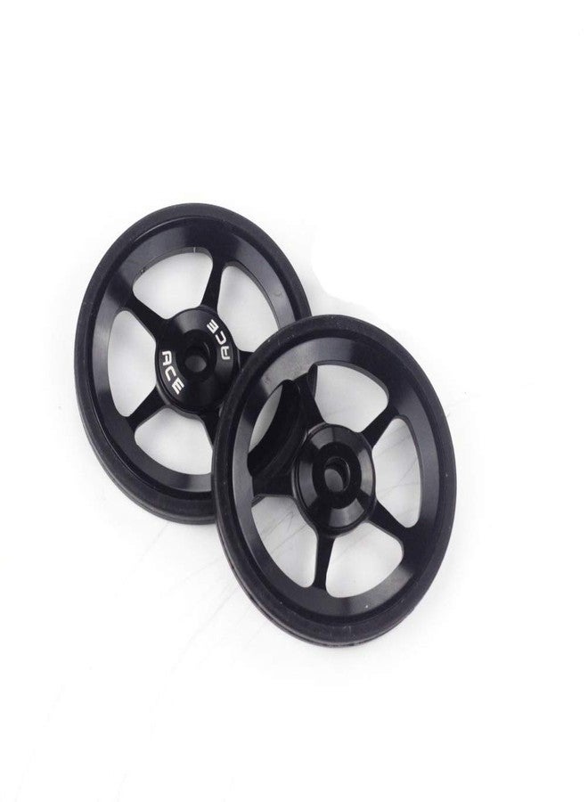 ACEOFFIX 2pcs ACE Alloy Easy Wheels Easywheel For Brompton Folding Bike Dino Kiddo(black - Image 1