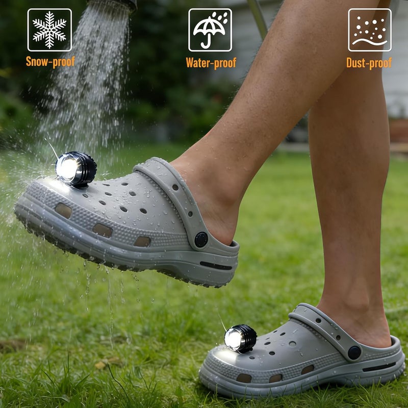 LED Shoe Lights for Crocs - Waterproof Clip-on Charms with Multi-Lighting Modes, 2 Pack - Image 3
