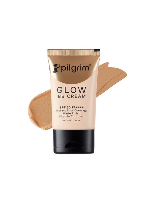Honey Glow 3In1 Natural Bb Cream Medium Coverage For All Skin Types Spf 50 Pa++++ With Niacinamide Hyaluronic Acid & Vit C 30G Pack Of 1