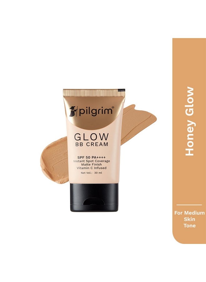 PILGRIM - Honey Glow 3In1 Natural Bb Cream Medium Coverage For All Skin Types Spf 50 Pa++++ With Niacinamide Hyaluronic Acid & Vit C 30G Pack Of 1 - Image 1