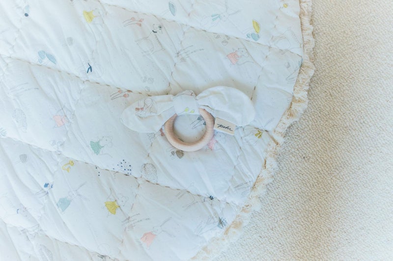 Pehr Baby Play Mat, Magical Forest | Ultra-Soft Quilted 100% Cotton Exterior with Plush Polyester Fiberfill | 40â€ Diameter - Image 4