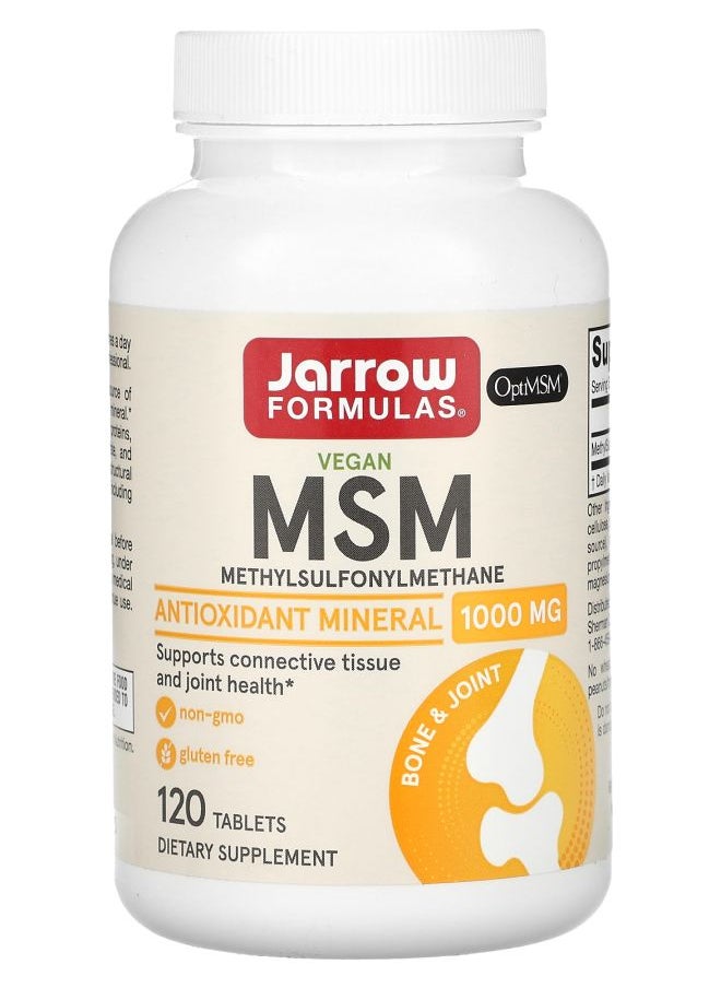 jarrow formulas MSM 1000 mg 120 Tablets  - Image 1