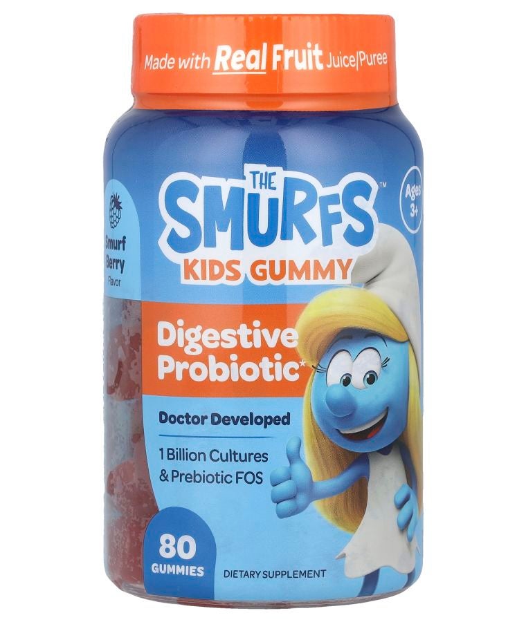 Kids Gummy Digestive Probiotic Ages 3+ Smurf Berry  80 Gummies