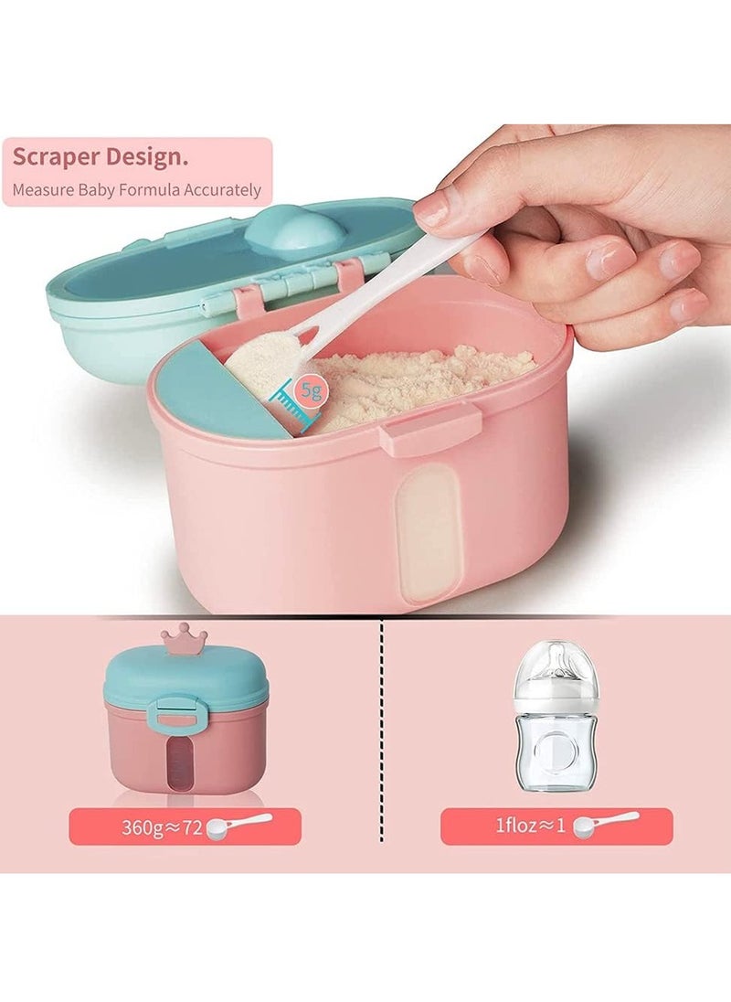 Baby Formula Dispenser Portable Milk Powder Container Travel Candy Fruit Snack Storage with Scoop