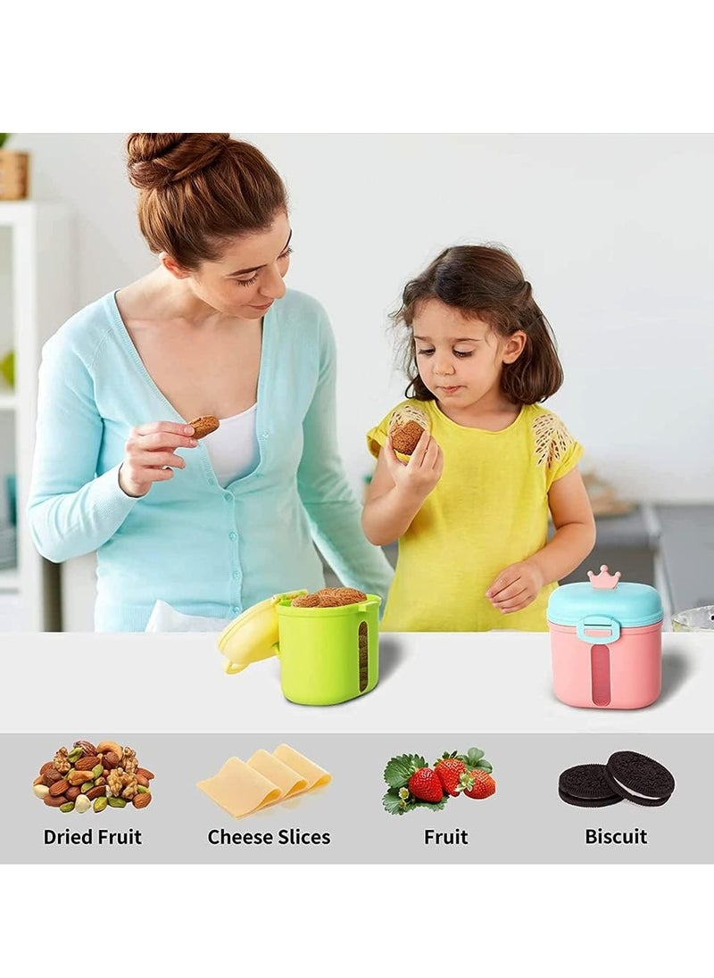 Baby Formula Dispenser Portable Milk Powder Container Travel Candy Fruit Snack Storage with Scoop