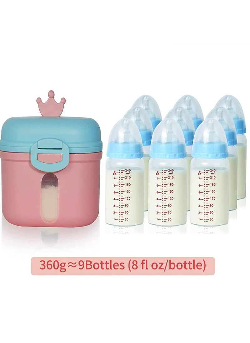 Baby Formula Dispenser Portable Milk Powder Container Travel Candy Fruit Snack Storage with Scoop