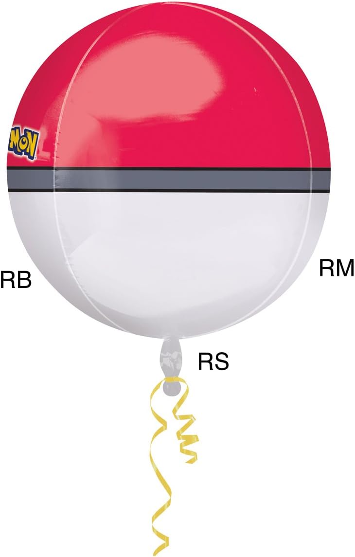 Amscan Pokémon Ball Foil Balloon Party Decoration - 15-Inch - Image 3