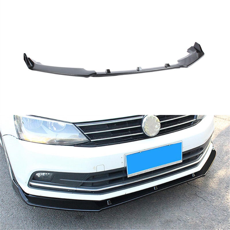 MUTUSAISI 3-Stage Front Bumper Lip Splitter Fit for Volkswagen VW JETTA MK6 MK6.5 2015-2018 Protection Spoiler Accessories Bright Black - Image 1