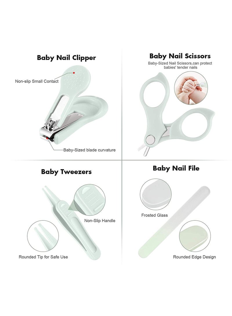 Excefore Baby Nail Clippers, 4-in-1 Safe Baby Nail Kit with Cute Case, Nail Clipper, Scissors, Tweezers, Baby Nail File Set for Newborn, Infant, Toddler and Kids-Owl Green - Image 3