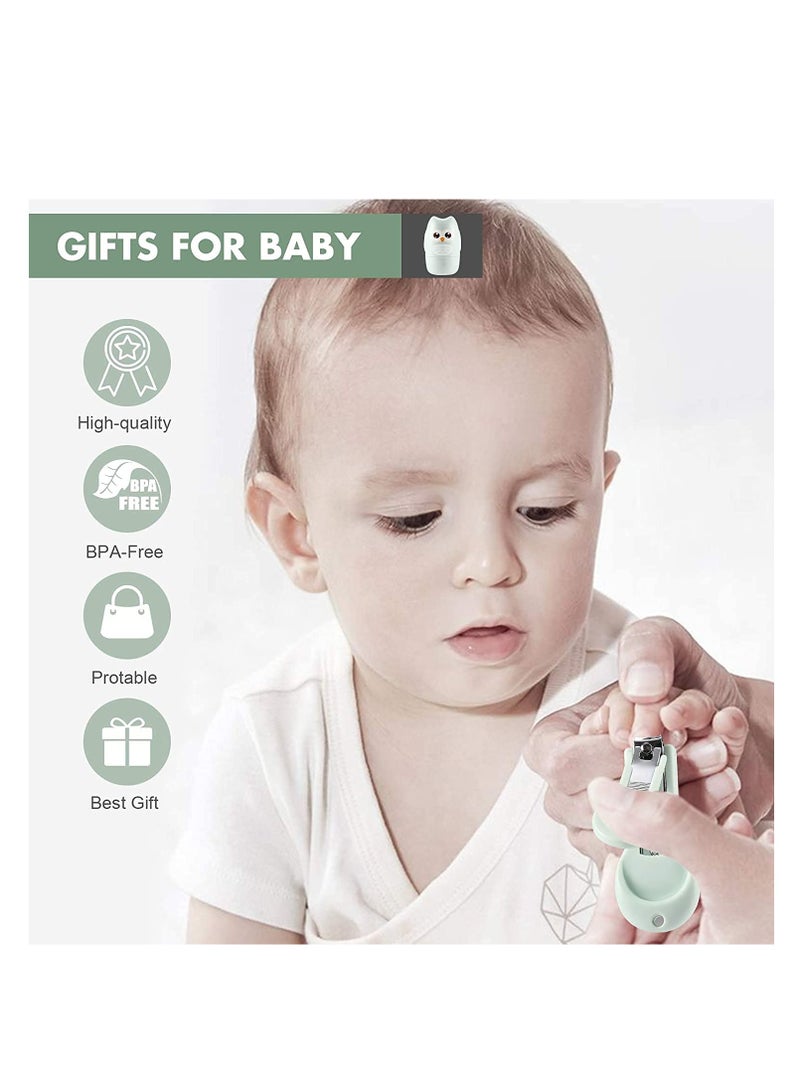 Excefore Baby Nail Clippers, 4-in-1 Safe Baby Nail Kit with Cute Case, Nail Clipper, Scissors, Tweezers, Baby Nail File Set for Newborn, Infant, Toddler and Kids-Owl Green - Image 4