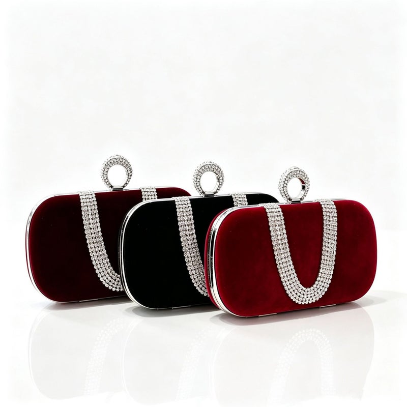 Evening Clutch Bag with Rhinestones - Image 4