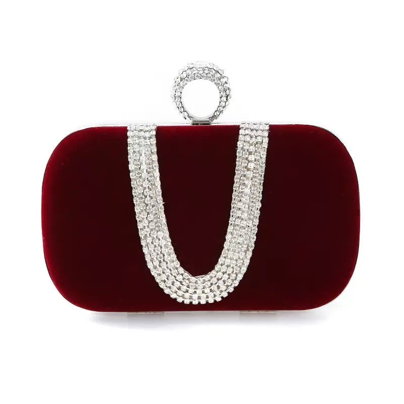 Evening Clutch Bag with Rhinestones - Image 1
