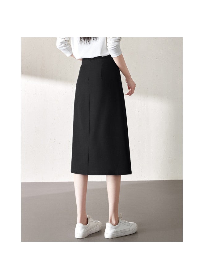 Asymmetrical Slit Slimming Pencil Skirt】spring Elegant Tailored Wrap Skirt - Image 4