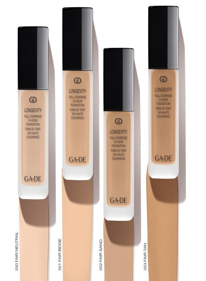 GA-DE Longevity Full Coverage 24 Hour Foundation, 550 - Weightless, Ultra-Soft Cream Foundation, Face Makeup for Natural Matte Look - 1.01 oz - Image 3