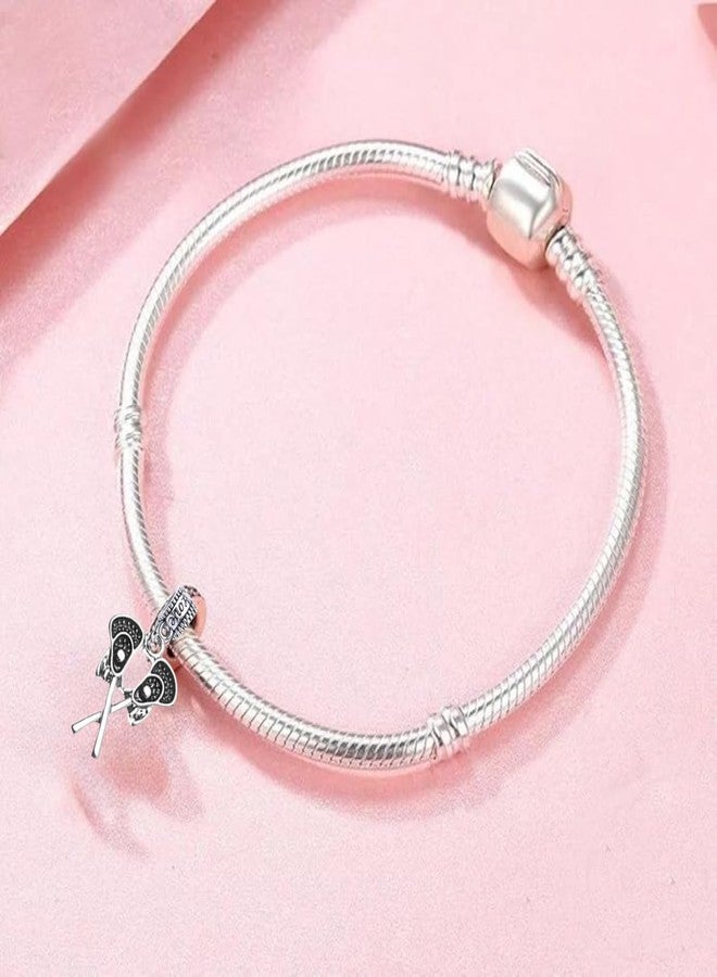 Sportybella Lacrosse Charm Bead - Crossed Sticks Pendant Compatible with Pandora, Biagi, Chamilia, Troll, European Bracelets - Stainless Steel Gift for Players, Coaches, Fans, Team Jewelry - Image 5