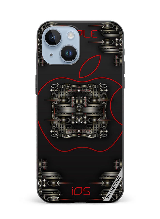 VR CREATIVE Protective Case Cover For Apple iPhone 15 Plus Design Apple Ios Design Multicolour - Image 1