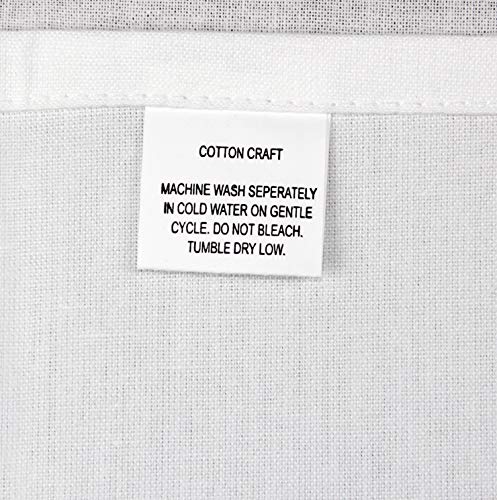 COTTON CRAFT Cocktail Napkins - 24 Pack - Happy Hour Drink Beverage Bar Party Holiday Dessert Celebration Event Gift Luncheon Brunch Dinner - Premium Cotton Cloth Reusable Washable - 12x12 - White - Image 5