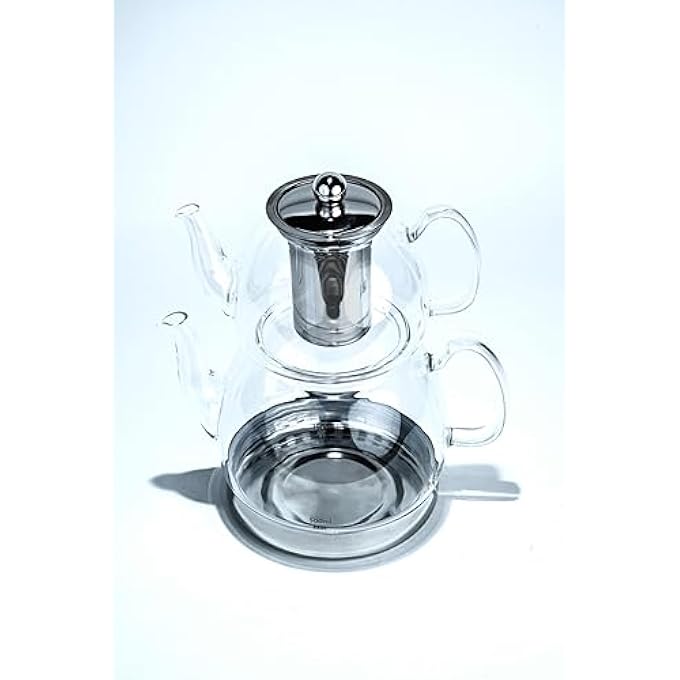 TALIONA Crown Glass Double Tea Pot 6001500 Ml Capacity - Image 2