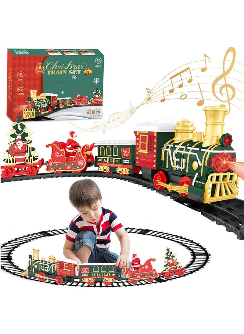 يواوليتي شجرة عيد الميلاد قطار لعب للبنين ، قطار كهربائي مجموعة مع الضوء ، عيد الميلاد لعب هدية مع سانتا كلوز للأطفال الصغار - Image 1
