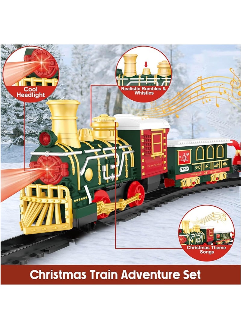 يواوليتي شجرة عيد الميلاد قطار لعب للبنين ، قطار كهربائي مجموعة مع الضوء ، عيد الميلاد لعب هدية مع سانتا كلوز للأطفال الصغار - Image 5