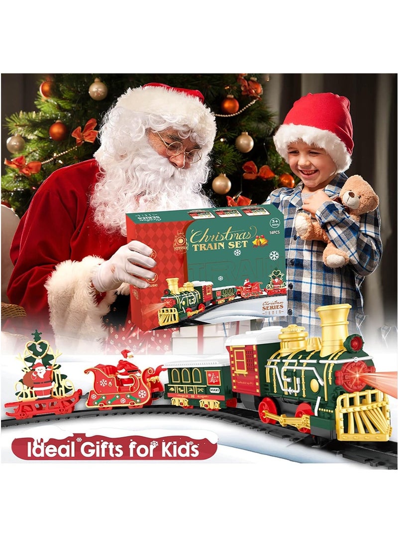 يواوليتي شجرة عيد الميلاد قطار لعب للبنين ، قطار كهربائي مجموعة مع الضوء ، عيد الميلاد لعب هدية مع سانتا كلوز للأطفال الصغار - Image 4