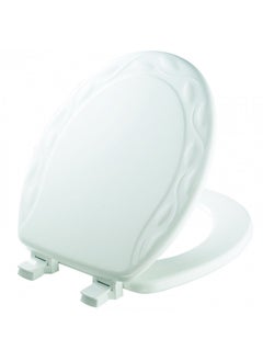 MAYFAIR 34ECA 000 Sculptured Ivy Toilet Seat will Never Loosen and Easily Remove, ROUND, Durable Enameled Wood, White - pzsku/Z65A078630799D6A0F88BZ/45/_/1731078038/9ed1f2c0-6af6-4497-8b62-8913222bab45