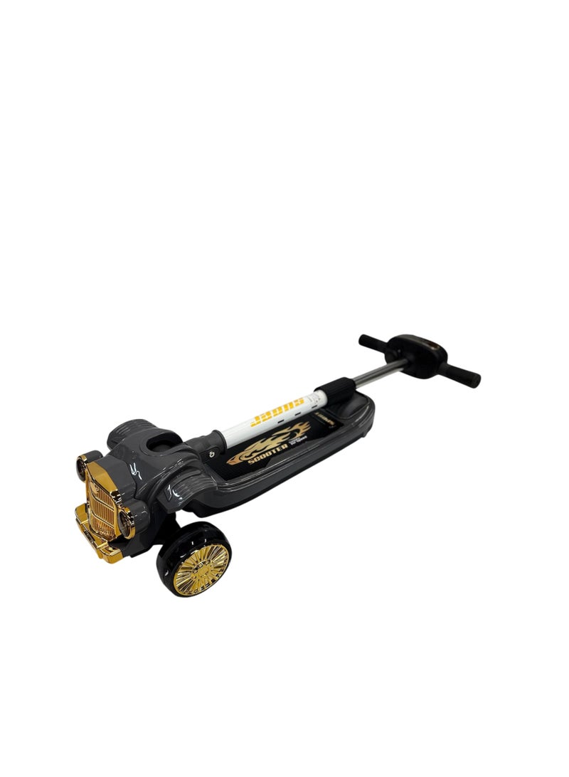 Kids 3-Wheel Scooter with LED Lights & Music – Adjustable Height Steering Scooter for Children – Strong Build with Rear Brake - Image 5