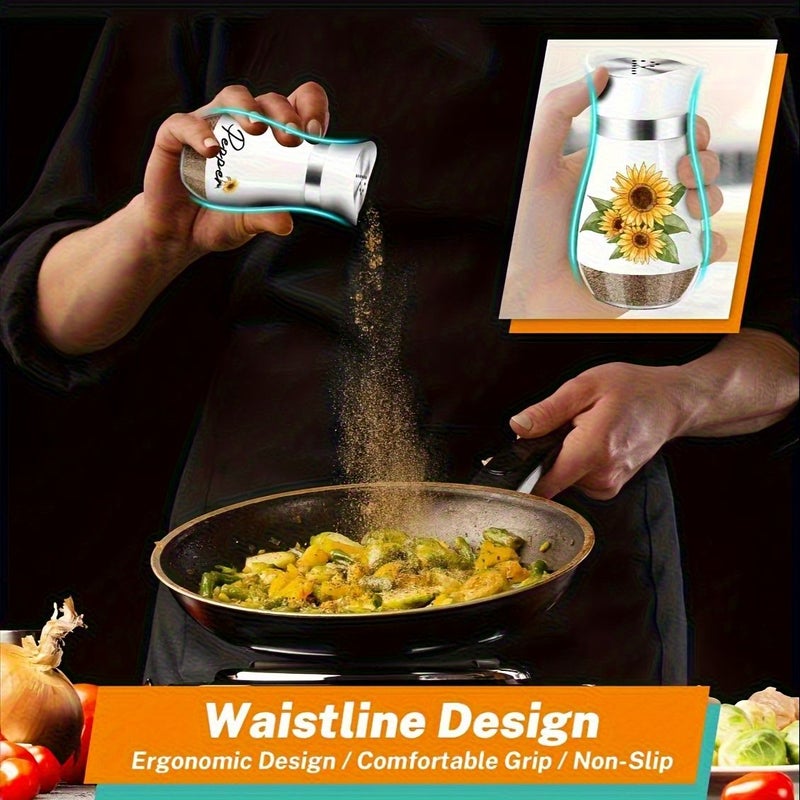 إبريقا ملح وفلفل أسود مع حامل من 3 قطع - Image 5