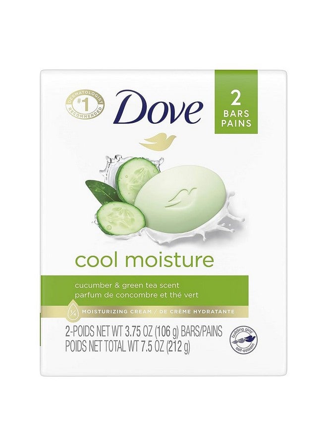 دوف صابون الجمال دوف جو فريش بنكهة الخيار والشاي الأخضر، قطعتان، 4 أونصة (عبوة واحدة) - Image 1