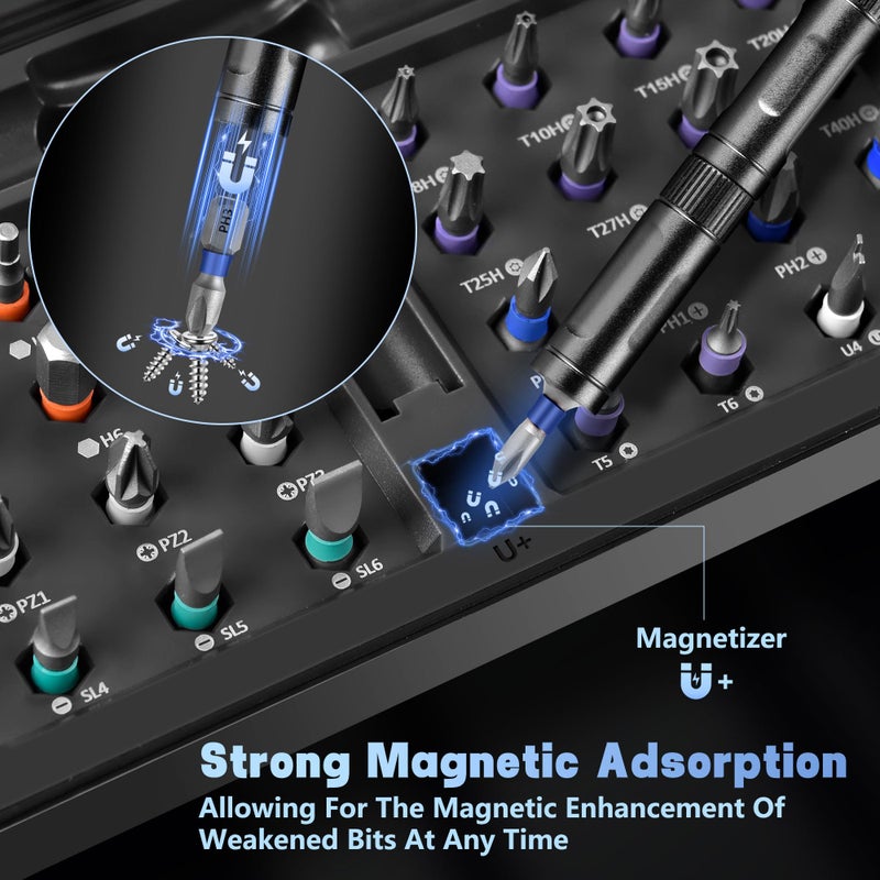 GETLMUL 42 in 1 Magnetic Screwdriver Set with Ratcheting Handle | Professional Repair Tool Kit for Electronics, Furniture, Bicycles & DIY Projects - Image 4