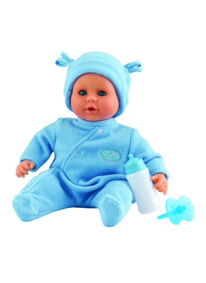 dolls world Little Treasure 15 inch Baby Doll With Sleeping Eyes Bottle & Dummy from Peterkin gift for kids of Age above 18 months  - Image 3