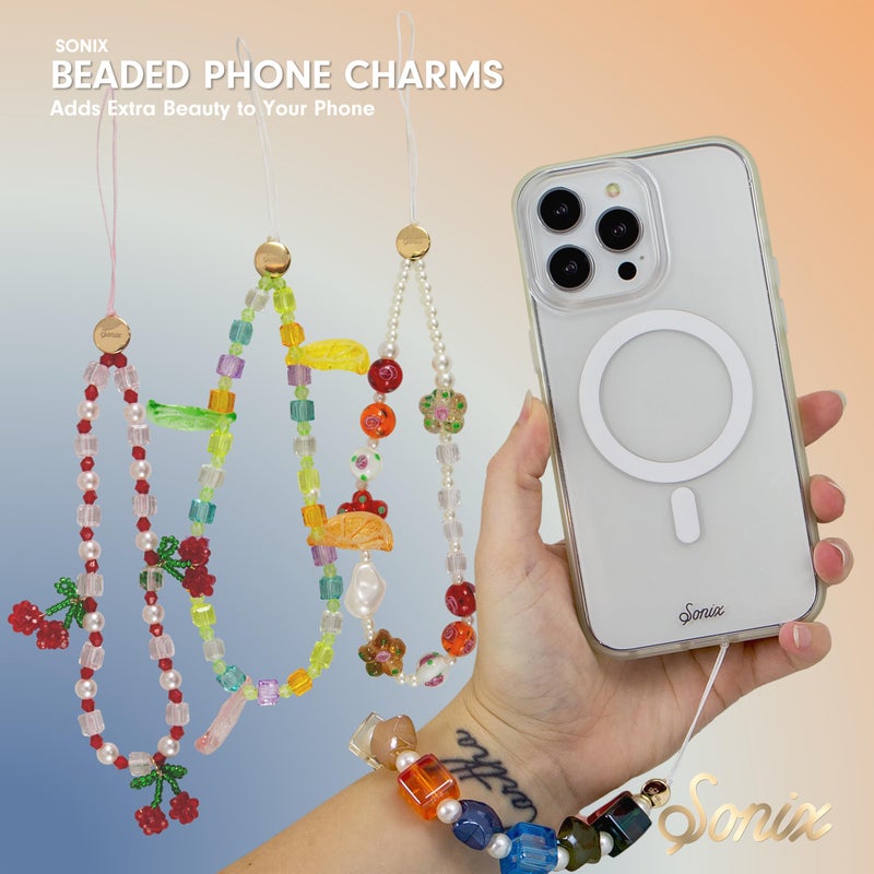 Sonix Beaded Phone Charm - Universal Wrist Strap for Cell Phone, Keys, AirPods, Keychains, Bag Charms | Stars and Pearls - Image 5