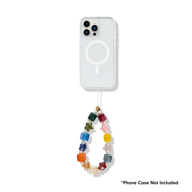 Sonix Beaded Phone Charm - Universal Wrist Strap for Cell Phone, Keys, AirPods, Keychains, Bag Charms | Stars and Pearls - Image 2