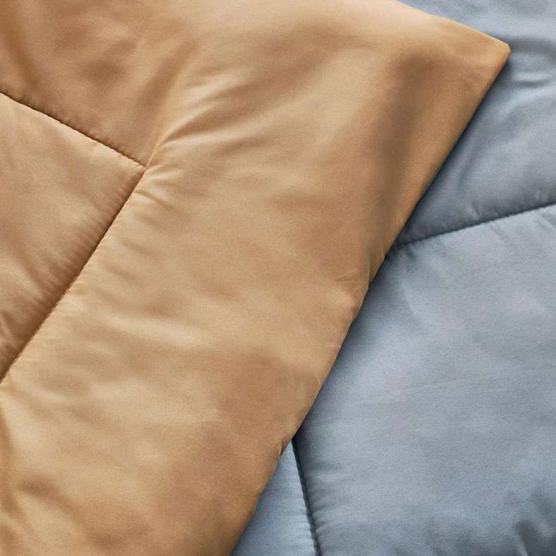 Pan Home Everyday 3-piece Reversible Full Comforter Set 160x220cm - Metallic Blue/ Mustard - 161FBR9901117 - Image 3