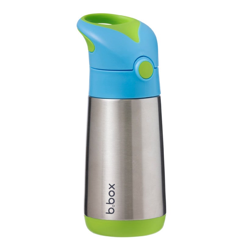 b.box Insulated Drink & Kids Water Bottle | Insulated Double Wall Stainless Steel | Keeps Drinks Cold up to 8hrs, Warm up to 6hrs | 350ml/12(ocean breeze)