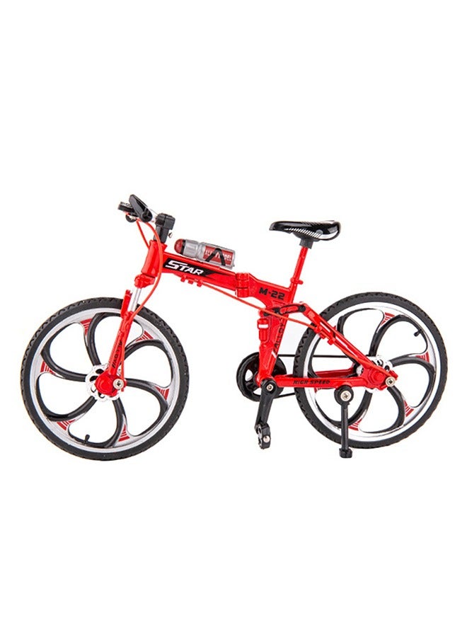 Alloy Mini Bicycle Toy,Folding Bicycle Model, Finger Mountain Bike Racing Toy for Collections (Bent Handlebar Racing Bike Black) Bent Handlebar Racing Bike Black - Image 2